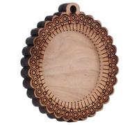 HEEPDD Chaînes Clés 5pcs Plateau Pendentif Vierge, plaqué Marron, Base Ronde de 25 Mm pour Bijoux Personnalisés, Résine, Artisanat Matériaux Faits à la Main