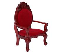 HEEPDD Chaise de Maison de Poupée en Bois à l'échelle 1:12, Meubles de Salle à Manger Miniatures, Design sculpté à la Main, 5,5x4,5x8,7 Cm, pour Collectionneurs Adultes