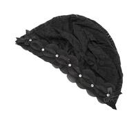 HEEPDD Chapeau Turban en pour Femme, Skullies et Bonnets, Couvre-chef en Dentelle et Velours avec Décor en Cristal, Bonnet élégant pour Le Travail, Le Shopping, Dormir, Turban en à Usage Quotidien