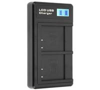 HEEPDD Chargeur de Batterie Chargeur de Batterie pour Appareil Photo Portable pour NP-BN1, Double pour NP-BN1, Double avec écran LCD, Alimentation USB, Noir, 105 G et Contrôleur