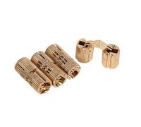 HEEPDD Charnières Dissimulées en Cuivre, 10mm 12mm 14mm 16mm, Charnière de Porte D'armoire Invisible pour Boîtes à Bijoux et Projets de Menuiserie 4 Pièces (12mm)