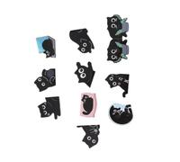 HEEPDD Chats Aimants pour Livres, 10 Designs Uniques de Chats Noirs | Support magnétique entièrement souple, couverture imperméable laminée, marqueurs de page flexibles pour manuels et romans,