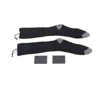 HEEPDD Chaussettes Chauffantes Alimentées par Batterie avec Matériau en Coton Doux et Chauffage Constant à 50 ℃ pour Les Voyages d'hiver, Le Camping, Le Ski, la Randonnée, Taille Unique (Black)