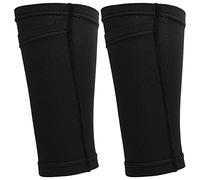 HEEPDD Chaussettes de Protège-Tibia de Football, Conception en Respirante, Manchons de Protège-Tibia à Double Couche, Chaussettes de en Nylon Noir pour l'entraînement de Football (Adolescent/M)