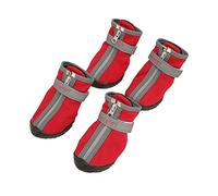 HEEPDD Chaussons pour Chien à Semelle Souple, Tissu Imperméable pour Les Aventures en Plein Air, Bandes Réfléchissantes, Chaussures Respirantes pour Chien pour la Randonnée et Le Sport (4#)