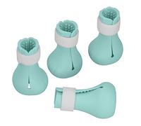 HEEPDD Chaussures de Baignade de Chats en Silicone Réglable sans Glissement, Conception du Trou de Vidange pour Le Toilettage des Médicaments de Coupe des Ongles avec Anneaux Mous, (Green)