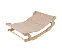 HEEPDD Chauteur de Chat en Bois, Chaise à Gratter de Chat pour Animaux de Compagnie Perch Perch Grand Poteau de Hamac avec Cadre en Bois et Coussin de Chanvre pour Gratter et Faire la