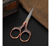HEEPDD Ciseaux, Ciseaux de Couture, Artisanaux en Acier Inoxydable de Style Antique, 12,5 Cm, Parfaits pour la Couture et la Broderie (Bronze)