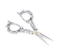 HEEPDD Ciseaux Crébage de Broderies Vintage Cipeaux de Filetage, Petits Ciseaux de Couture pour Tissus Tissés en Papier Croix de Coupe et Artisanat de la Broderie NAN (Argent brillant)