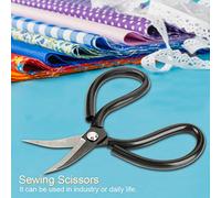 HEEPDD Ciseaux de Coupe de Tissu en Acier au Carbone pour Appareils de Couture Professionnels, Appareils de Coupe et de Mesure, Ciseaux de Couture Professionnels, de en Cuir avec Pointe Coudée et