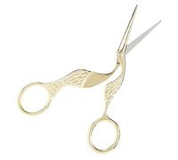 HEEPDD Ciseaux en Forme d'oiseau pour Projets de Couture et de Broderie, Ciseaux Vintage Rétro en Acier Inoxydable, Artisanat Nan Couture Broderie (GOLD)