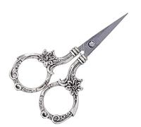 HEEPDD Ciseaux Européens Vintage, Ciseaux de Fleurs Vintage DIY Collection de l'artisanat Rétro à l'aiguille Européenne pour 'art et Utilisation Nan (SILVER)