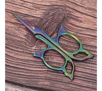 HEEPDD Ciseaux Tranchants en Acier Inoxydable, Motif Papillon Vintage, Outils de Broderie et de Couture pour l'artisanat, Idéaux pour la Découpe de Tissu et de Papier (COLORFUL)