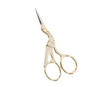 HEEPDD Ciseaux Vintage, Pointe Pointue en Acier Inoxydable, Idéal pour la Couture et l'artisanat, Parfait pour les Amateurs de Couture Ciseaux Vintage, Cigogne Classiques, Jardinage Nan (GOLD)