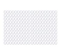 HEEPDD Clamp/Holder de Bec de Poulet, Anneau à Pression Robuste en Plastique PP pour Bouche de Poulet, Accessoires de Bec de Coq 200 Pièces pour l'élevage de Volailles (L Blanc)