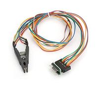 HEEPDD Clamp/Holder Flash SOP16 à DIP8, Pince de Test IC Chargée avec Câble 16 Broches pour la Programmation SOP16 SOIC16 Clamp/Holder Flash à DIP8, Ressort de Haute qualité Nan électricien et