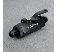 HEEPDD Clapet Anti-retour, Valve de Carburant Unidirectionnelle, Technologie CNC pour Tuyau de Carburant AN6, Couleur Bleue, Compatible avec les Moteurs de Voiture (BLACK)