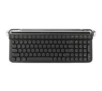 HEEPDD Clavier mécanique de machine à écrire, 100 touches, double modes de connexion, batterie 1500 mAh, interrupteur rouge avec clavier pour jeu (noir)
