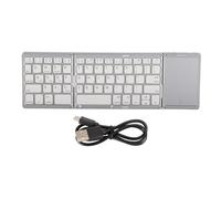 HEEPDD Clavier Pliable, Clavier sans Fil Facile à Utiliser, Bouton à Faible Bruit, Haute compatibilité pour Tablette, Ordinateur Portable, Smartphone. (Blanc argenté)