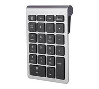 HEEPDD Claviers de Jeu Numeric Keypad Mini Keyboard avec Récepteur pour 7/8/10, Plug et Jeu USB, Keys Keys pour 7/8/10, Plug USB et Play, 22 Touches pour Usage à Domicile de Bureau, (Gris de Fer)