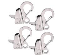 HEEPDD Clips de Pare Battage pour Rail de Bateau, Crochet Coulissant à Dégagement Rapide en Acier Inoxydable, pour Cordages de 3,8 à 1,6 Cm, capacité de Charge 8000 LB, Utilisation à Une (Silver)