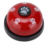 HEEPDD Cloche de Dressage pour Animaux de Compagnie, Cloche éducative Interactive pour Chien et Chat avec Grand Bouton et Motif imprimé Mignon, pour la Communication et Le (Couverture Rouge sur Fond
