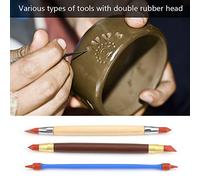 HEEPDD Close Close ClyCulture Modeling Penling Pen - 3PCS Set Silicone Head pour éliminer la Formation Idéale et L'entraînement pour L'argile