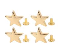 HEEPDD Clous en Forme d'étoile 10 Pièces, Rivets Métalliques en Alliage de Zinc pour l'artisanat de Bricolage, Rivets d'installation Faciles pour Chaussures, Sacs et Vêtements (GOLD)