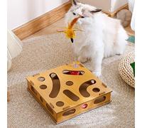 HEEPDD Coffret à Jouets Interactif pour Chats, Matériau Composite, Jeu de Labyrinthe Engageant, Favorise Le Jeu Amusant pour Les Chats d'intérieur