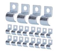 HEEPDD Collier de Serrage Unilatéral, Acier Inoxydable 304, Forte adaptabilité, Bague Intérieure Lisse, pour Anneau en Caoutchouc et Tuyau en Acier, 20 Pièces (16mm)