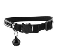 HEEPDD Collier pour Chat Ajustable, coloré Bling Diamante en Cuir PU réfléchissant avec Boucle de sécurité à libération Rapide pour Chien Chat Animaux de Compagnie, co