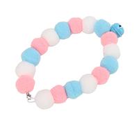HEEPDD Collier pour Chat en Peluche, Collier à Pompons Doux, Accessoire élastique pour Animaux de Compagnie pour Chats et Petits Chiens (M)