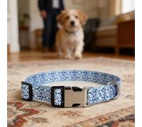 HEEPDD Collier pour Petit Chien, Motif imprimé, Réglable, en Polyester Doux, pour Beagle, Bouledogue Français, Caniche Miniature (M)