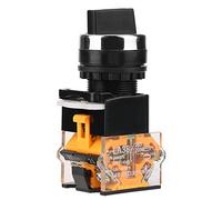 HEEPDD Commutateur Rotatif momentané à 2 Positions de 22 Mm, Plastique Résistant aux Hautes Températures, Sélecteur de Réinitialisation Automatique pour Circuits électriques Fonctionnant à 220 V/380