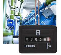 HEEPDD Compteur Horaire à Quartz, Compteur Précis du Temps Moteur, 10-80 V AC DC, Idéal pour les Générateurs et les Machines Industrielles Horaire à Quartz, Conception Scellée Durable, Contrôle