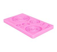 HEEPDD Conception en Silicone, Motif de Fleurs pour la Fabrication de Chocolat, de Savon, de Résine et de Bougies avec un Design à Dégagement Facile, 7,9 X 4,5 Pouces, Rose Flexible pour la