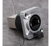 HEEPDD Connecteur de Bouchon D'aviation RJ45 à Petite Taille avec Couvercle en Alliage de Zinc, pour Une Utilisation en Plein Air