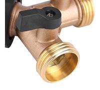 HEEPDD Connecteur de Robinet de Tuyau, Séparateur en Y à 2 Voies en Laiton, Adaptateur de Robinet d'eau 3/4 pour l'irrigation du Jardin (Fil européen)