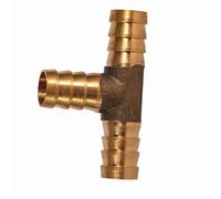 HEEPDD Connecteur de Tuyau de Carburant à 3 Voies en Laiton Massif, Raccord Durable en Laiton Massif pour les Applications d'air, d'eau, de Gazole, Installation Facile pour les Mécaniciens et les