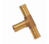 HEEPDD Connecteur de Tuyau de Carburant à 3 Voies en Laiton Massif, Raccord Durable en Laiton Massif pour les Applications d'air, d'eau, de Gazole, Installation Facile pour les Mécaniciens et les