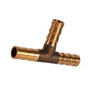 HEEPDD Connecteur de Tuyau de Carburant à 3 Voies en Laiton Massif, Raccord Durable en Laiton Massif pour les Applications d'air, d'eau, de Gazole, Installation Facile pour les Mécaniciens et les