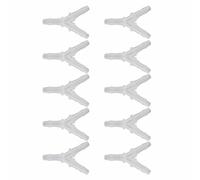 HEEPDD Connecteur de Type Y 10 Pièces, Raccords de Tuyau de Pompe à Air en Plastique, Joint de Tuyau d'eau Transparent pour Aquarium à Haute Résistance, Résistance à la Température (4.8MM)