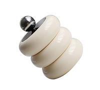 HEEPDD Conteneur d'articles Porte-Qtip de Style Nordique, Conteneur de Coton-tige en Résine Fait à la Main pour Fournitures de Rangement de Salle de Bain et de vanité (Blanc laiteux 3 couches)