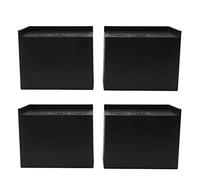 HEEPDD Contremarches de Meubles, Noires, Rectangulaires de 5 Pouces Empilables pour canapé, Chaise, Contremarches de Meubles de Table, de Lit Robustes pour la Rénovation de la Maison