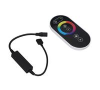 HEEPDD Contrôleur de Variateur RF, Contrôleur LED RVB ABS en Fer DC 5 à 24 V avec Télécommande Tactile à 6 Touches, Mémoire de luminosité à Gradation Continue, Portée de 30 M pour Bande Lumineuse LED,