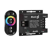 HEEPDD Contrôleur LED, Contrôle Tactile Capacitif RF, Synchronisation de Musique à Distance avec 20 Modes pour Modules de Panneaux Lumineux à Bande RVB