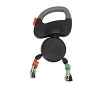 HEEPDD Corde Rétractable pour Chien, Double Laisse Premium de 3 Mètres, Système de Freinage à Une Main, Corde Réfléchissant la Lumière pour Promener Deux Chiens Ensemble Collier et Laisse pour Chien