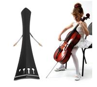 HEEPDD Cordier de Violoncelle 3/4 4/ en Bois D'ébène Naturel avec Queue Réglable, Pièce de Rechange pour la Réparation du Luthier et la Mise à Niveau des Instruments des étudiants