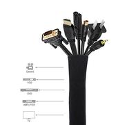 HEEPDD Correcteur de Câble, Manchon de Rangement de Fil avec Fermeture éclair pour Téléviseur, Ordinateur, Réfrigérateur, Protecteur de Cordon en Néoprène, Résistant à l'eau et à la (1)