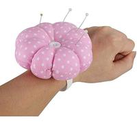HEEPDD Coussin à épingles, Coussin de Poignet Pin Cousins à la Citrouille de Couture Coussins avec la dragonne Craft DIY Outil pour travaux d'aiguille[Rose] Pelotes à épingles